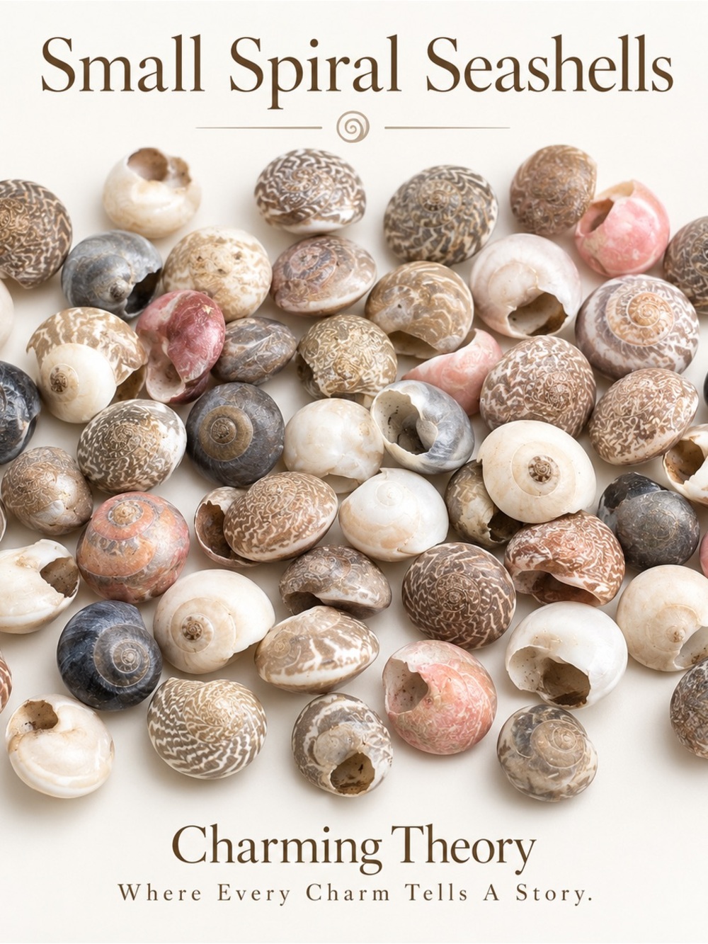 100 Small Spiral Seashells for Crafts | Mixed Natural Shells | Coastal Decor